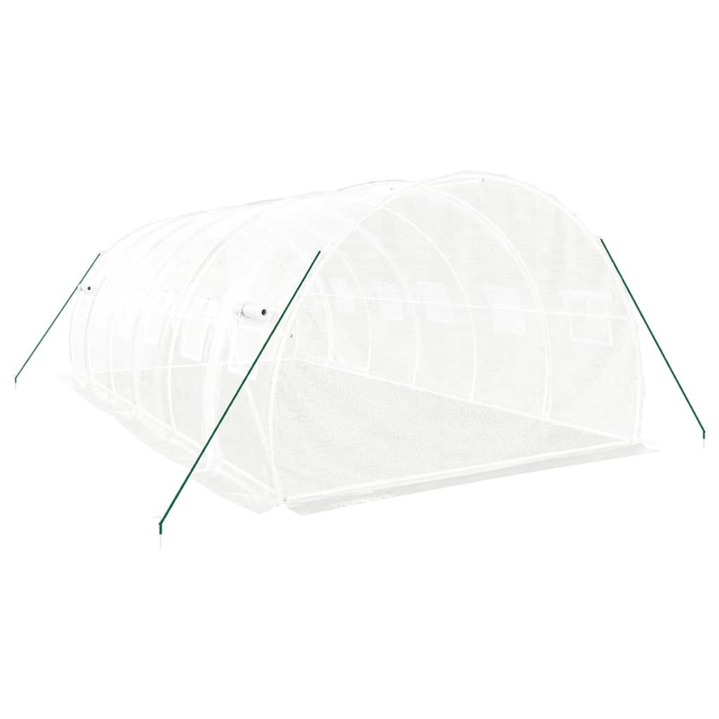 Greenhouse with Steel Frame White 18 m² 6x3x2 m Price