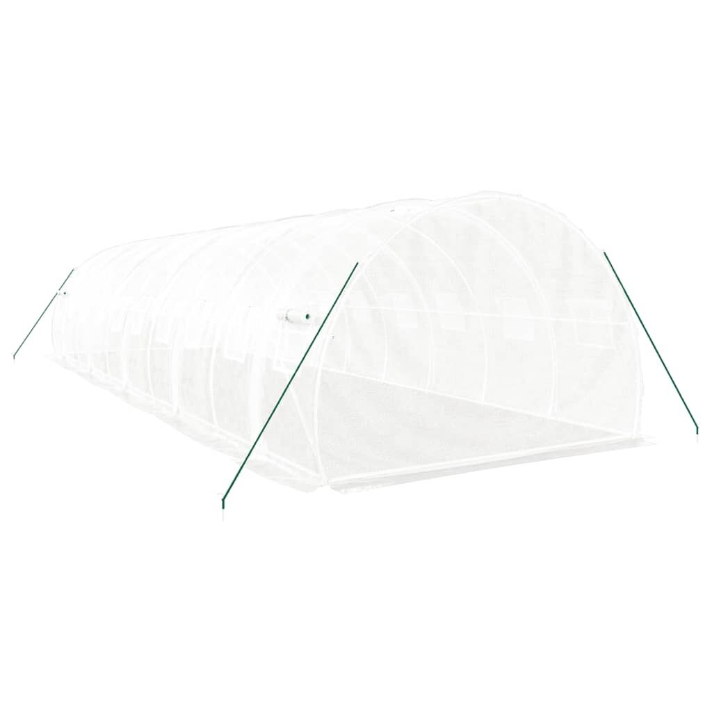 Greenhouse with Steel Frame White 30 m² 10x3x2 m Price