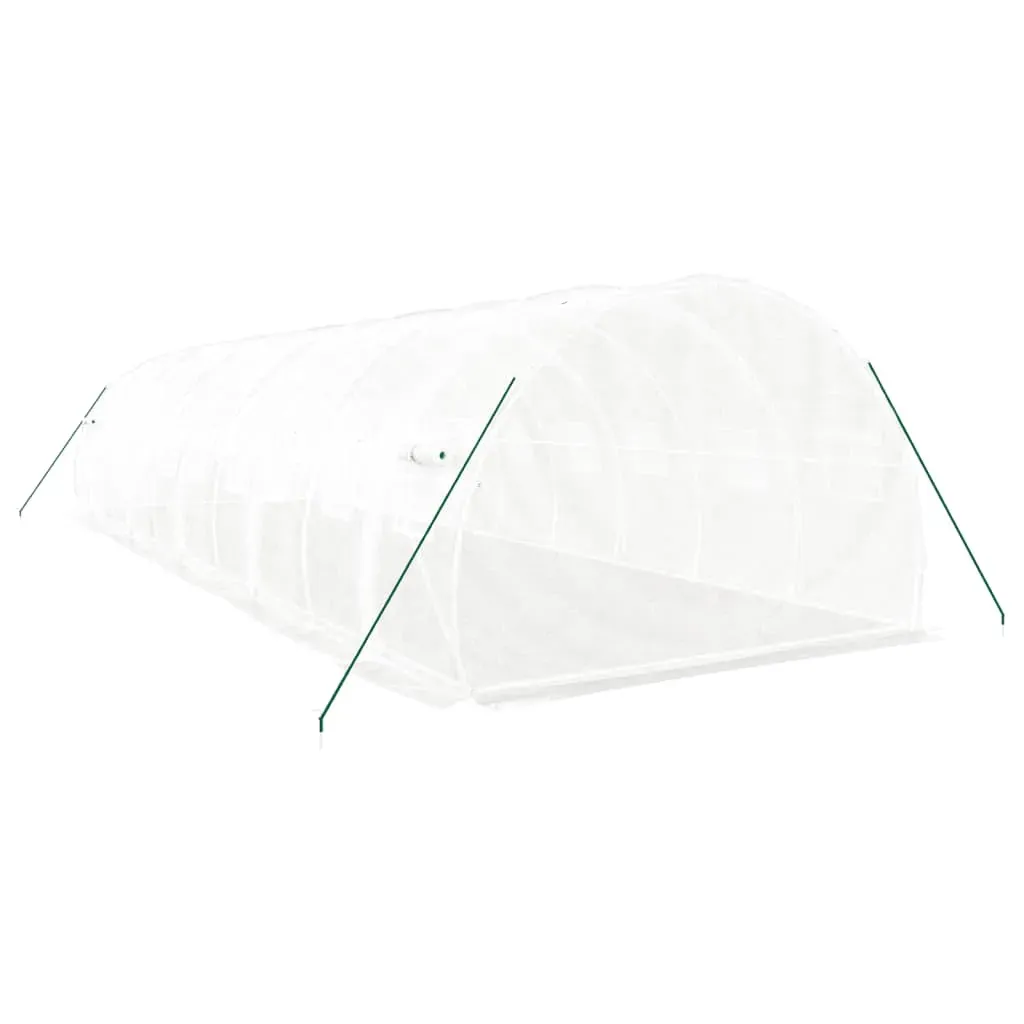 Greenhouse with Steel Frame White 30 m² 10x3x2 m Price