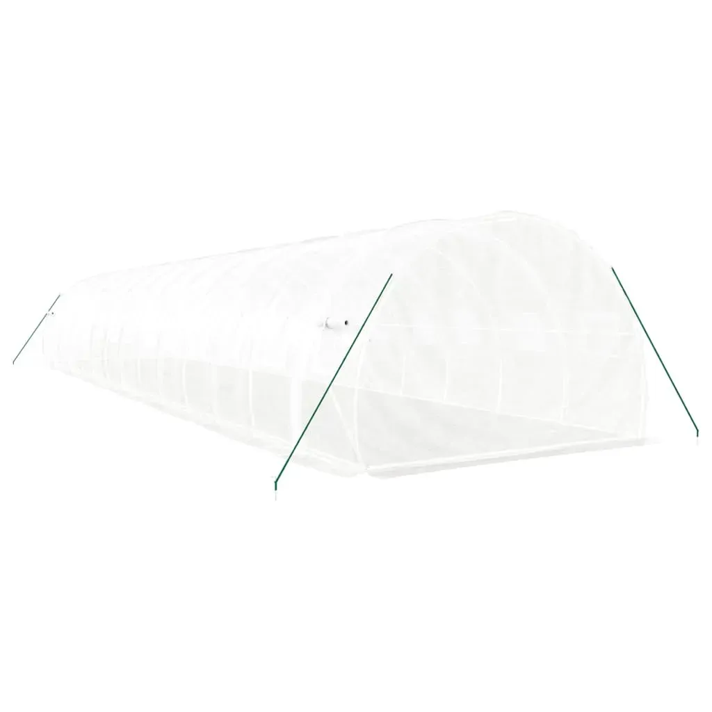 Greenhouse with Steel Frame White 42 m² 14x3x2 m Price