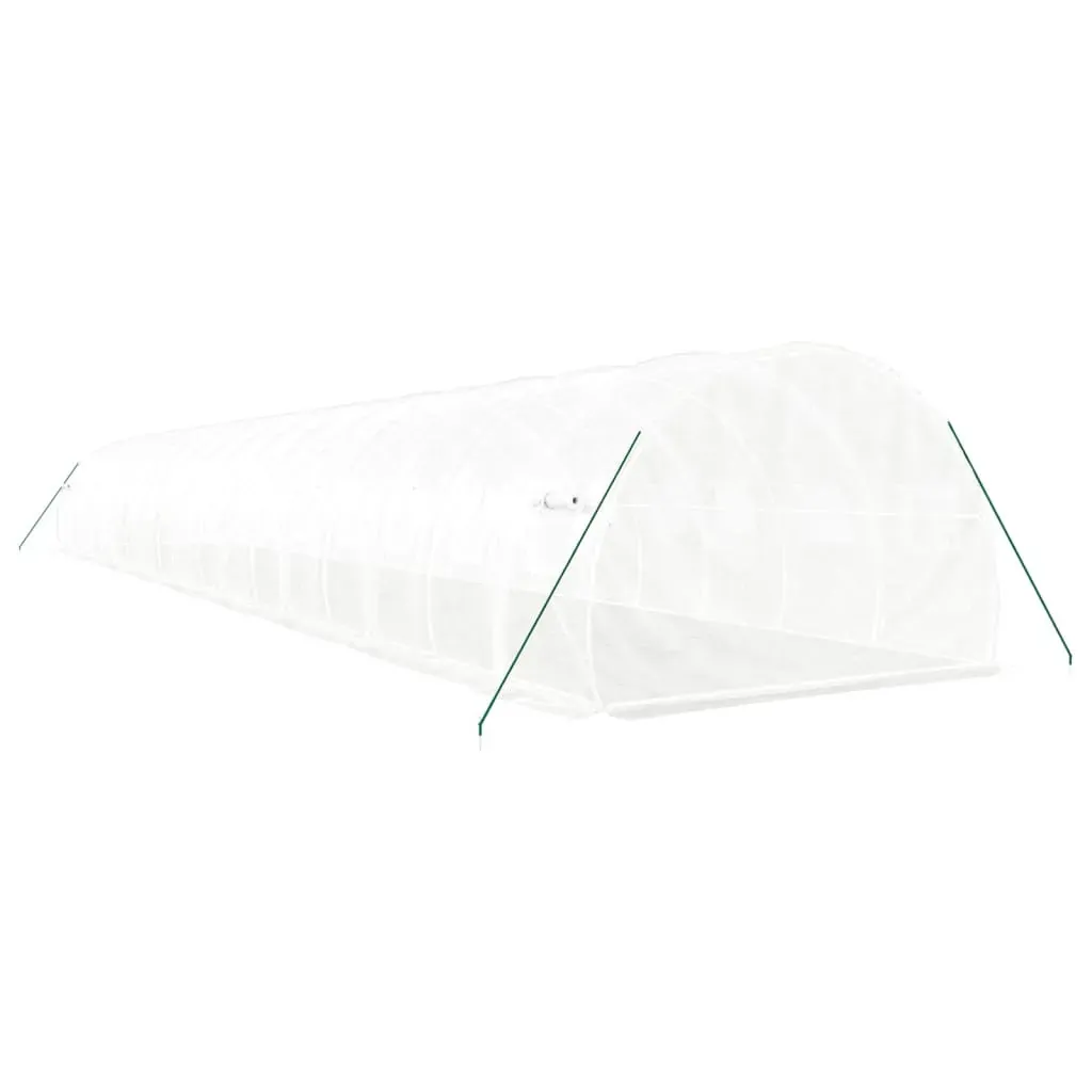 Greenhouse with Steel Frame White 54 m² 18x3x2 m Price