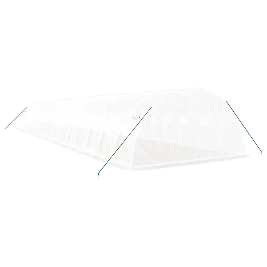 Greenhouse with Steel Frame White 64 m² 16x4x2 m Price