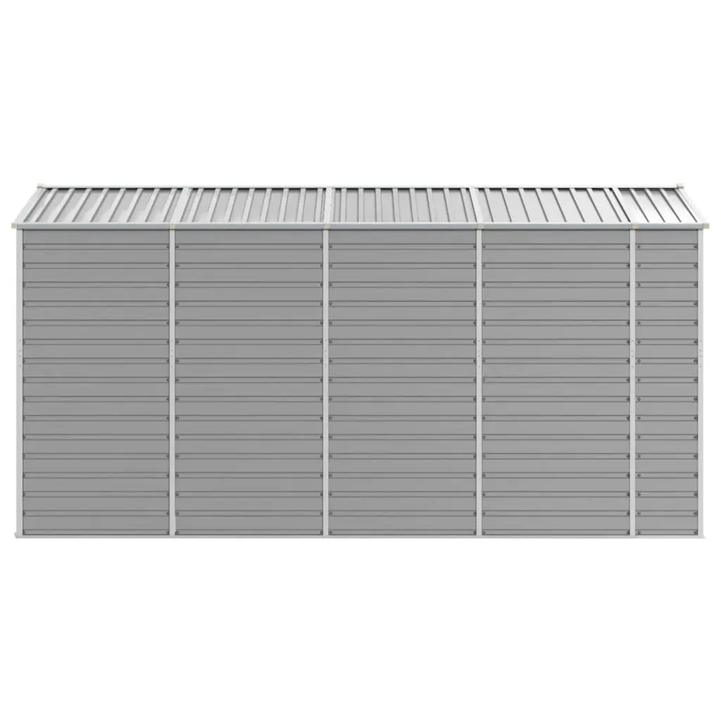 Garden Shed Light Grey 191x385x198 cm Galvanised Steel Price