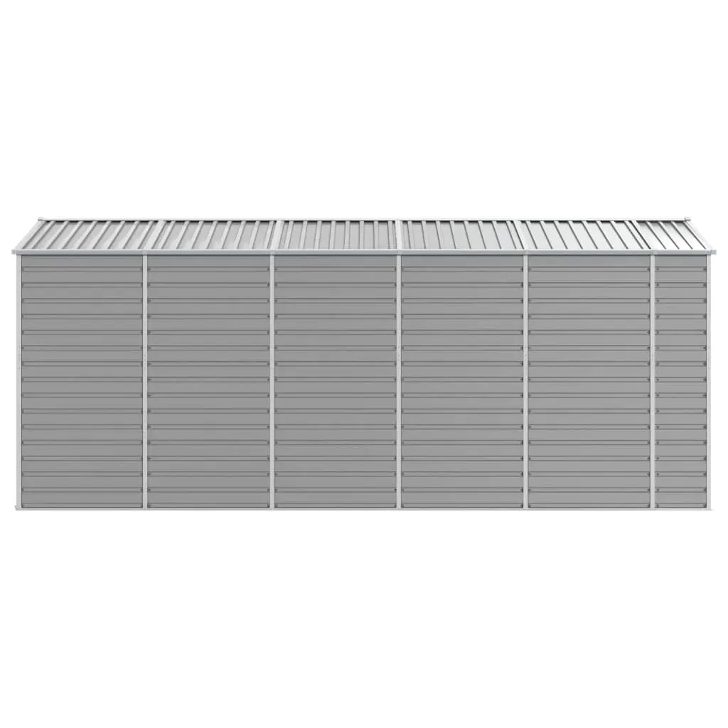 Garden Shed Light Grey 191x470x198 cm Galvanised Steel Price