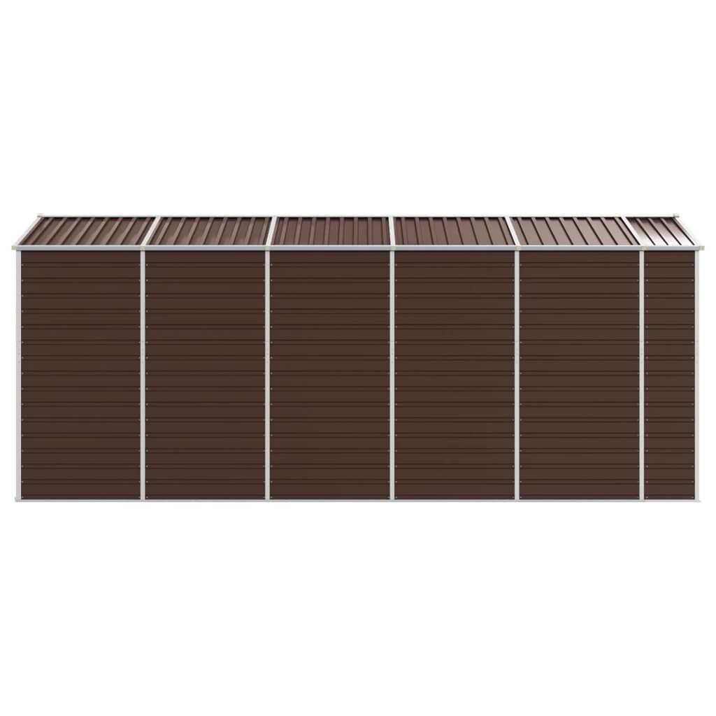 Garden Shed Brown 191x470x198 cm Galvanised Steel Price