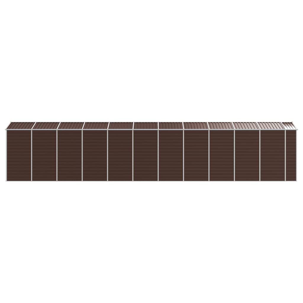 Garden Shed Brown 191x980x198 cm Galvanised Steel Price