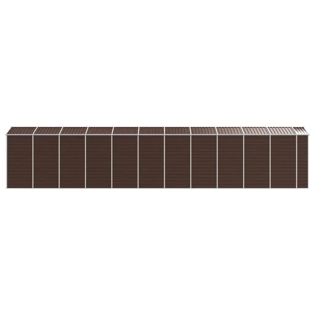 Garden Shed Brown 191x980x198 cm Galvanised Steel Price