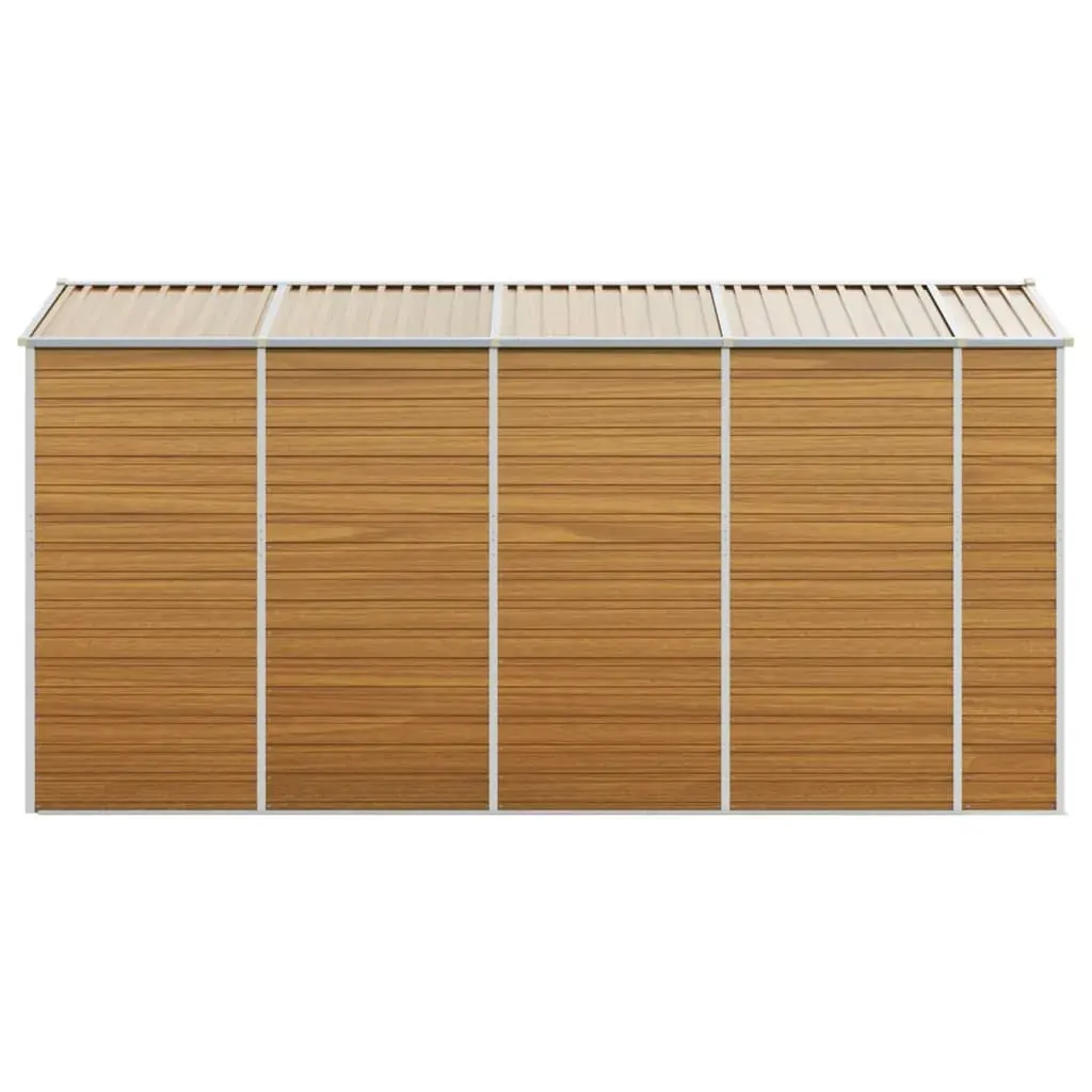 Garden Shed Light Brown 191x385x198 cm Galvanised Steel Price