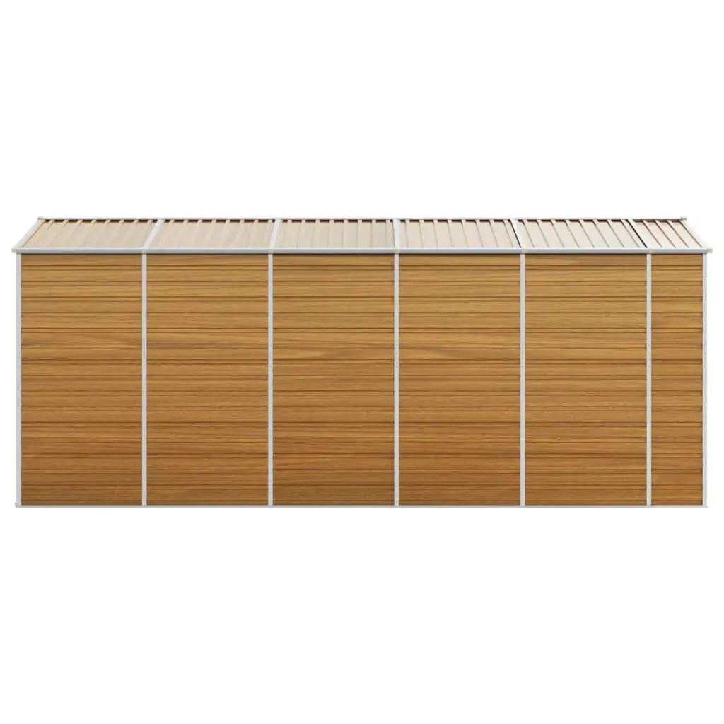 Garden Shed Light Brown 191x470x198 cm Galvanised Steel Price