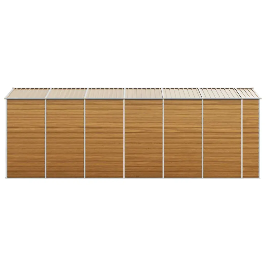 Garden Shed Light Brown 191x555x198 cm Galvanised Steel Price