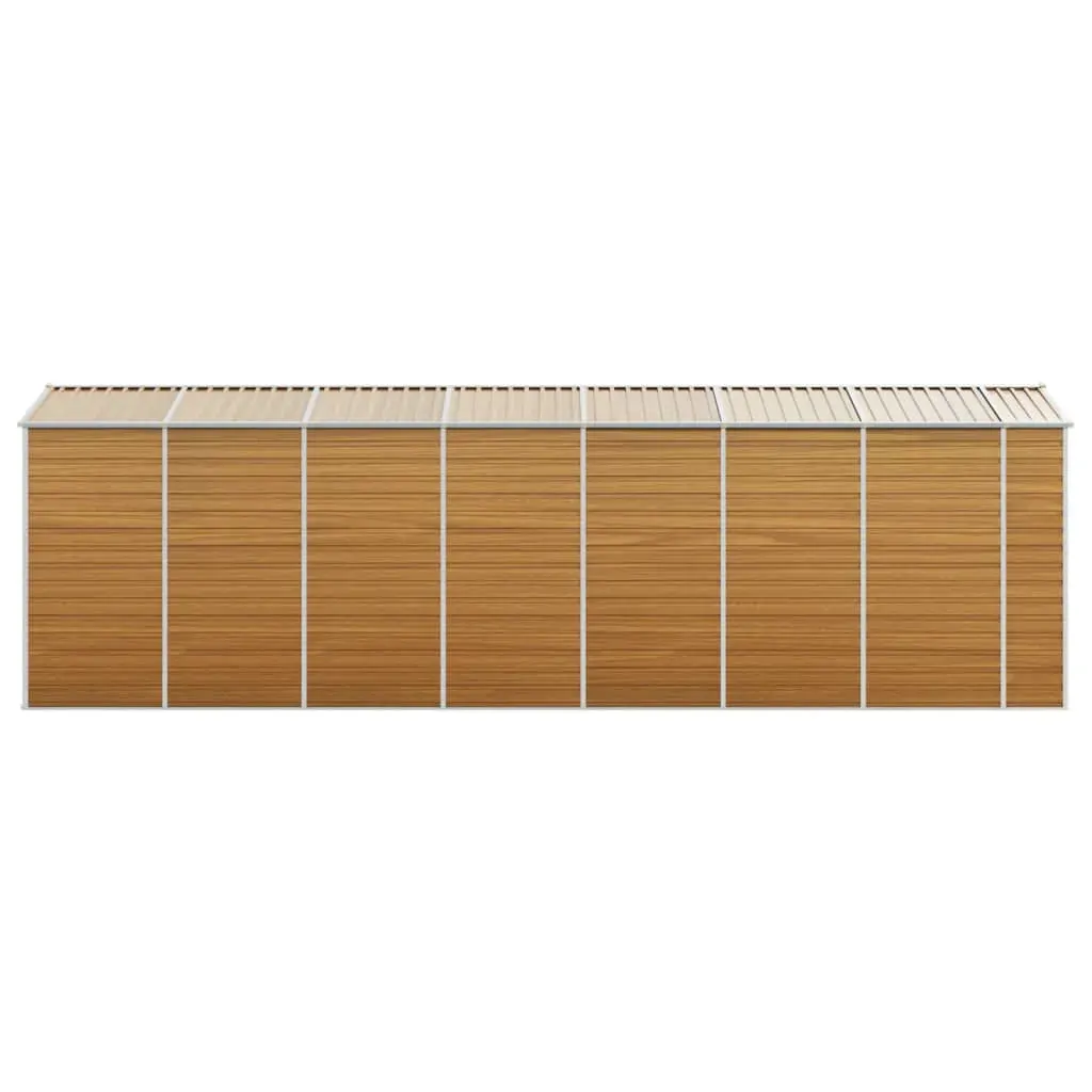 Garden Shed Light Brown 191x640x198 cm Galvanised Steel Price