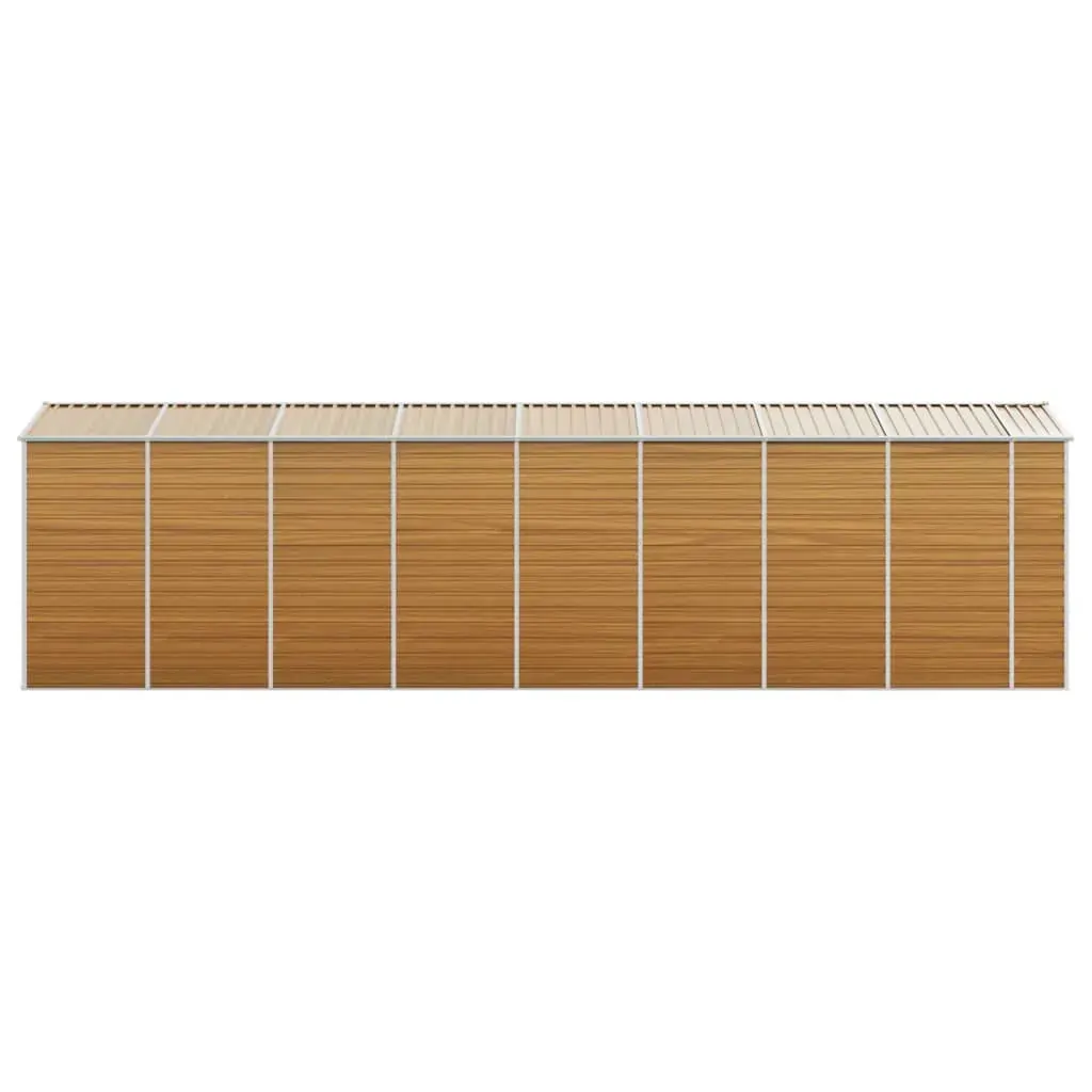 Garden Shed Light Brown 191x725x198 cm Galvanised Steel Price