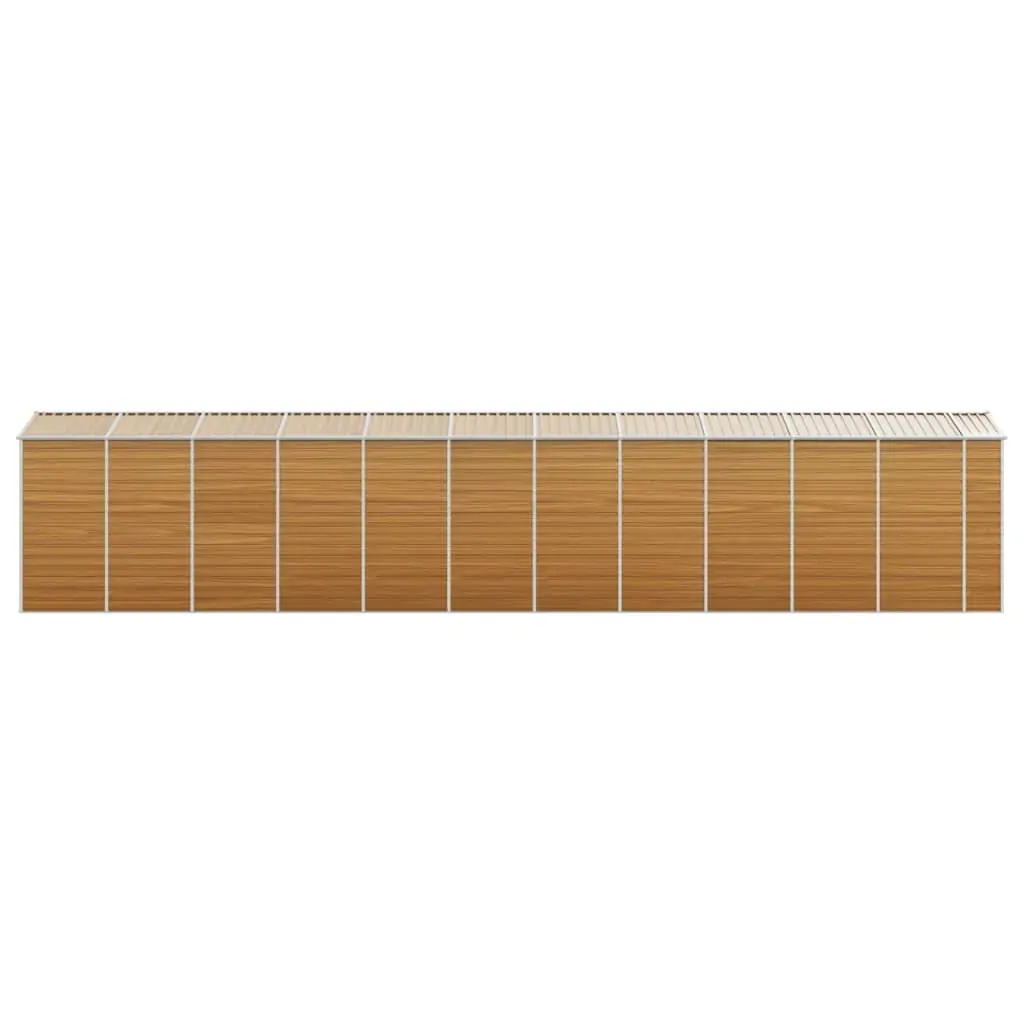 Garden Shed Light Brown 191x980x198 cm Galvanised Steel Price