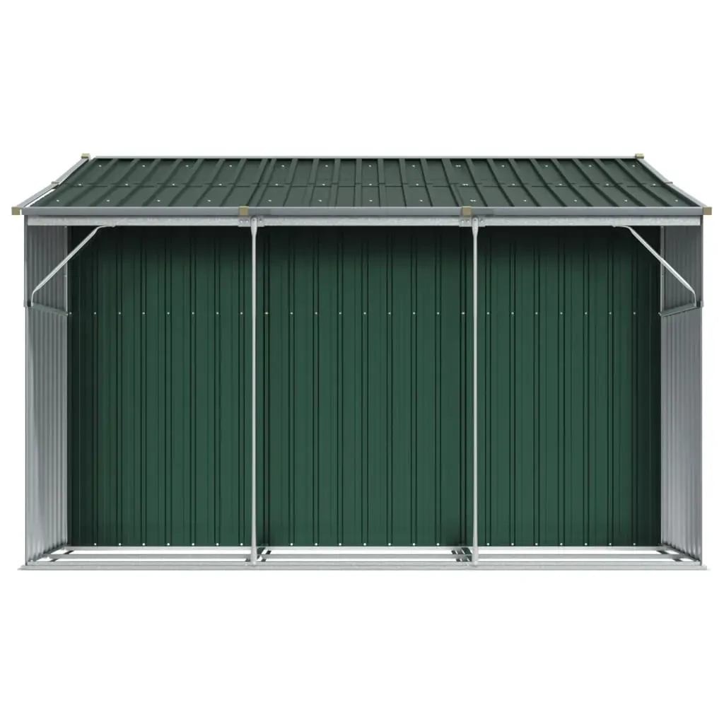 Garden Shed Green 277x279x179 cm Galvanised Steel Price