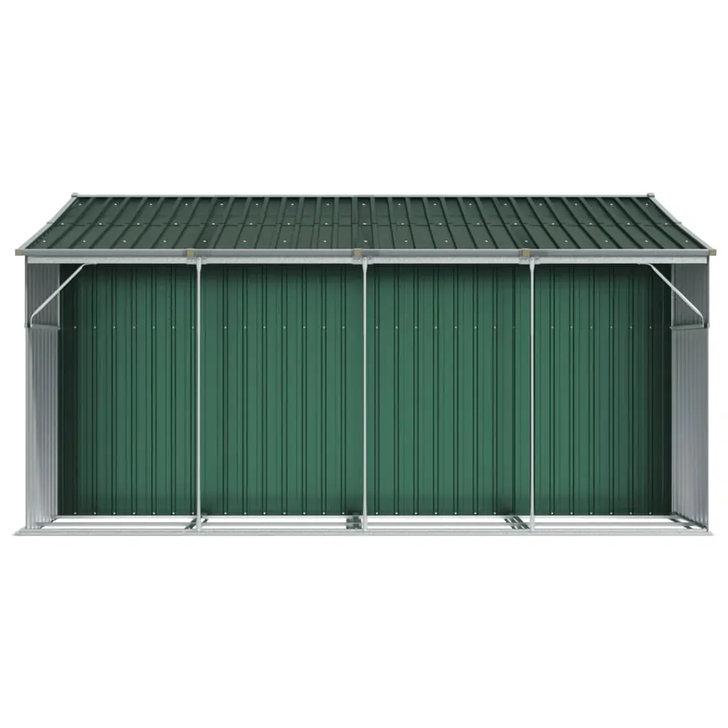 Garden Shed Green 277x365.5x179 cm Galvanised Steel Price