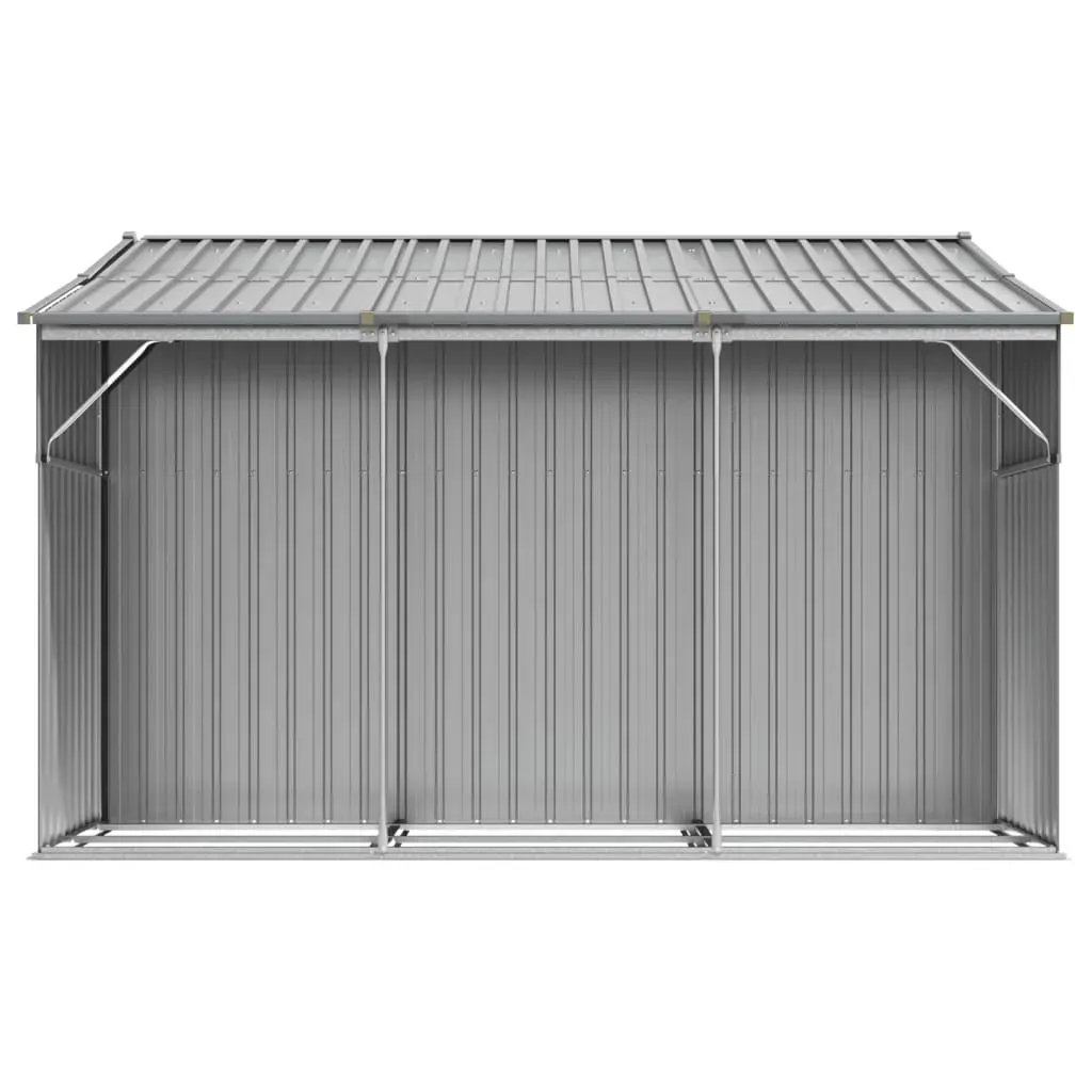 Garden Shed Grey 277x279x179 cm Galvanised Steel Price