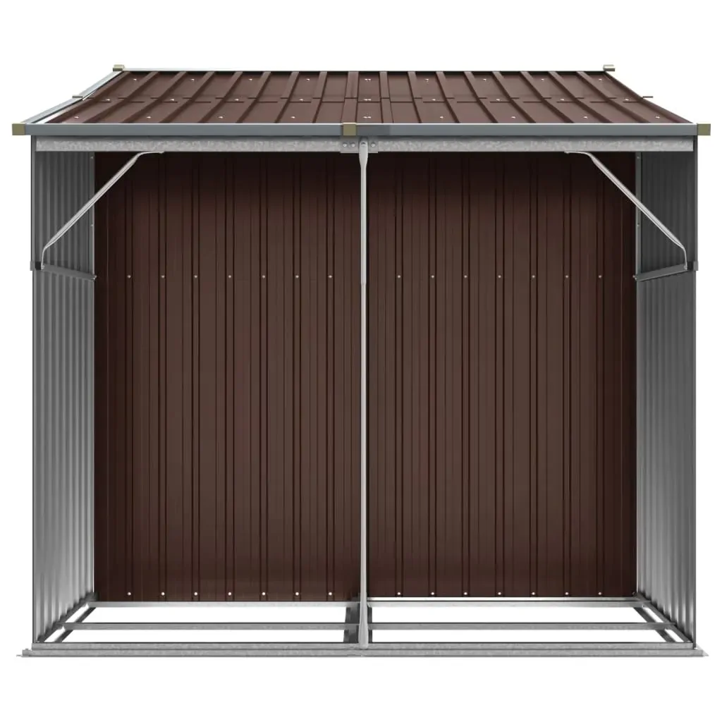 Garden Shed Brown 277x192.5x179 cm Galvanised Steel Price