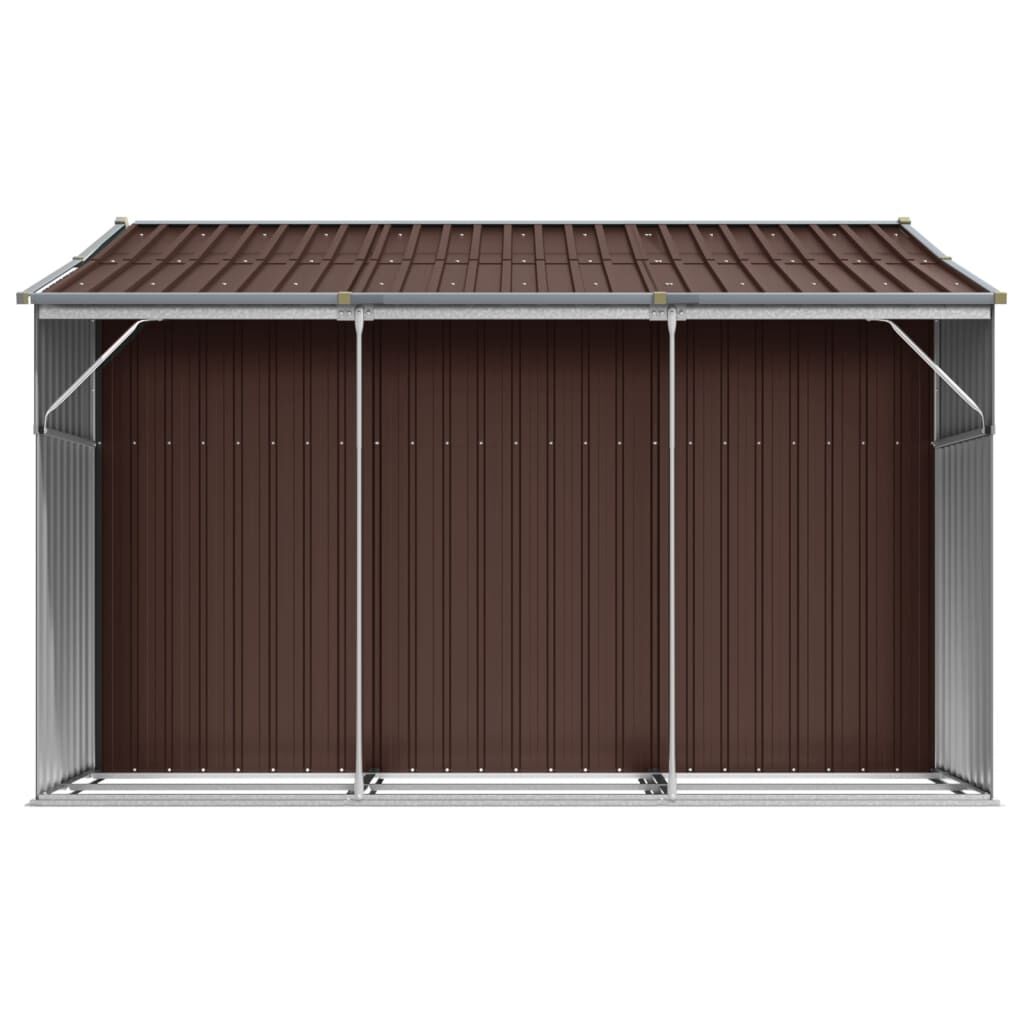 Garden Shed Brown 277x279x179 cm Galvanised Steel Price
