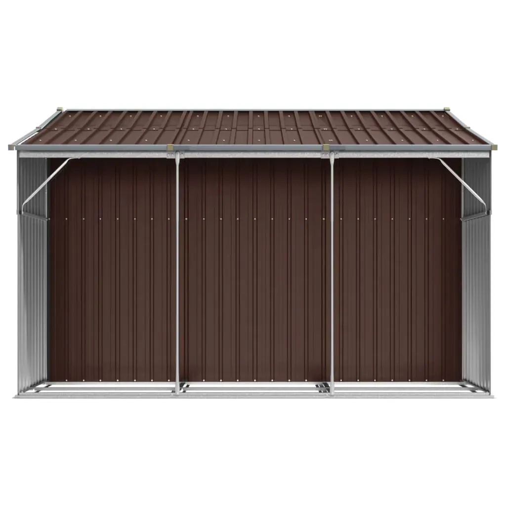 Garden Shed Brown 277x279x179 cm Galvanised Steel Price