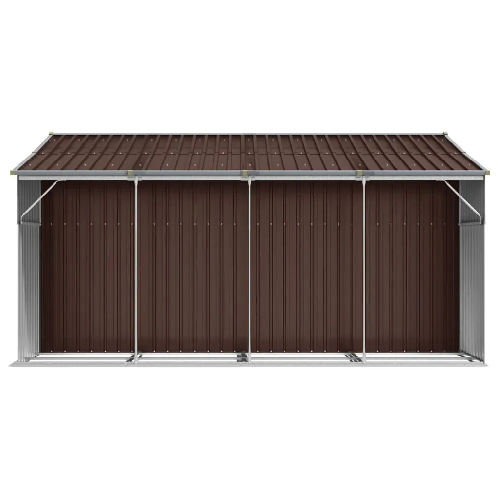Garden Shed Brown 277x365.5x179 cm Galvanised Steel Price