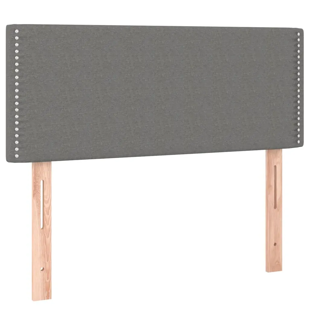 Box Spring Bed with Mattress Dark Grey 100x200 cm Fabric Price