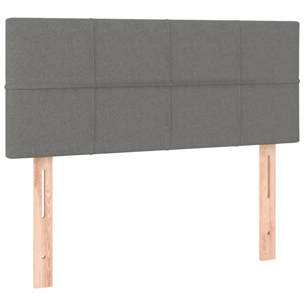 Box Spring Bed with Mattress Dark Grey 100x200 cm Fabric Price