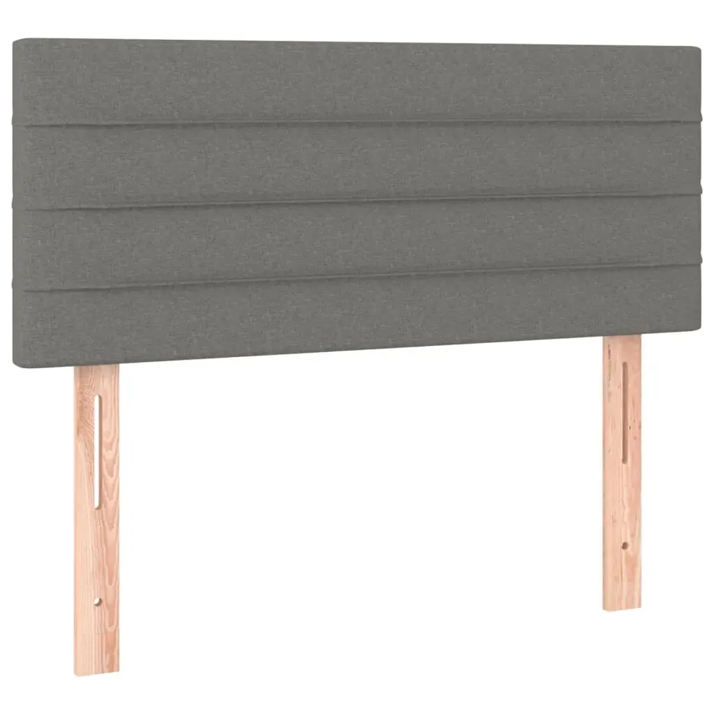 Box Spring Bed with Mattress Dark Grey 100x200 cm Fabric Price