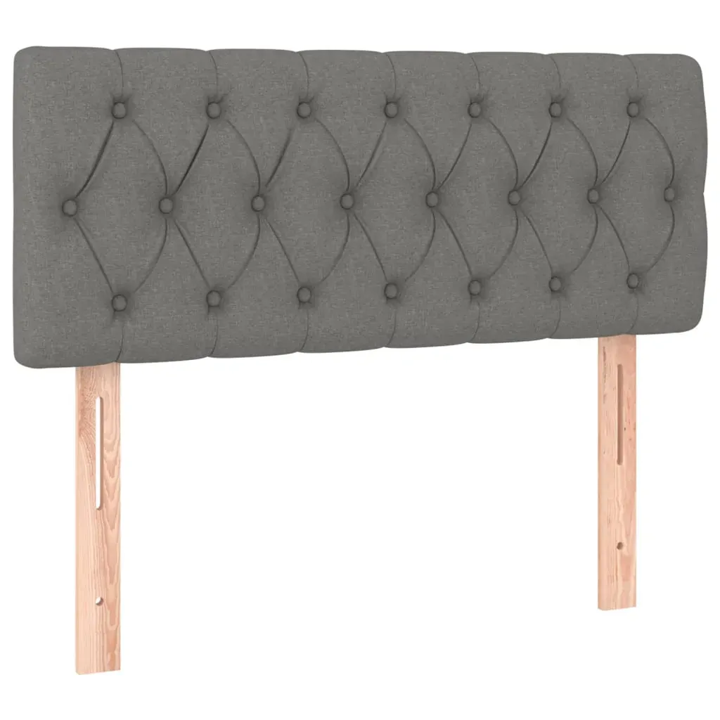 Box Spring Bed with Mattress Dark Grey 100x200 cm Fabric Price