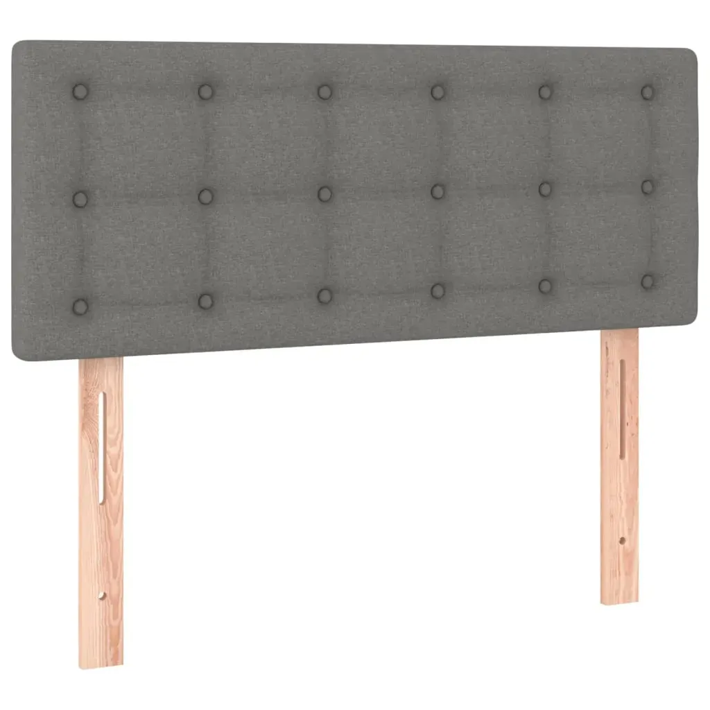 Box Spring Bed with Mattress Dark Grey 100x200 cm Fabric Price