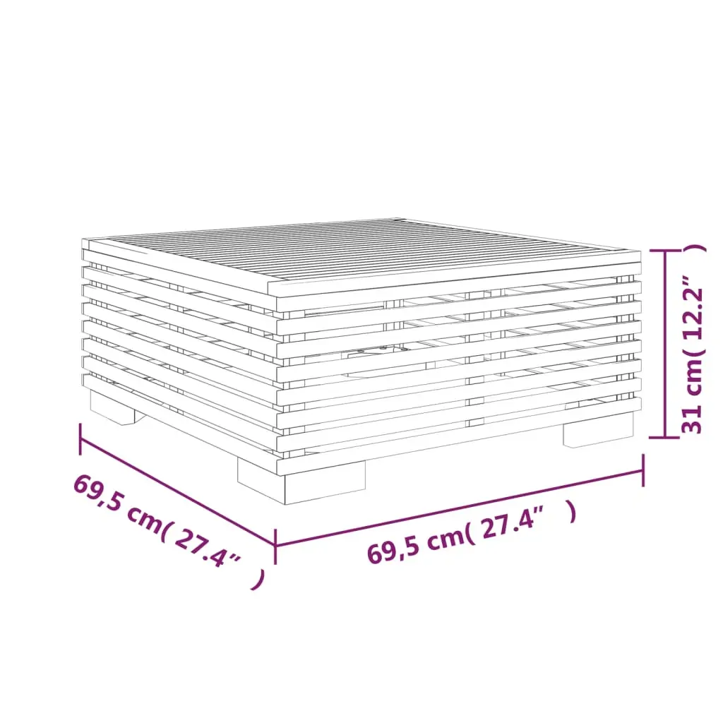 Garden Coffee Table 69.5x69.5x31 cm Solid Wood Teak Price