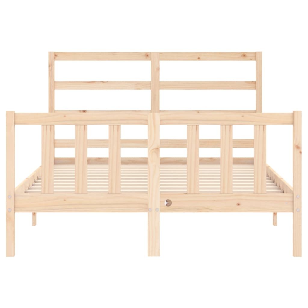 Bed Frame without Mattress 135x190 cm Solid Wood Pine Price