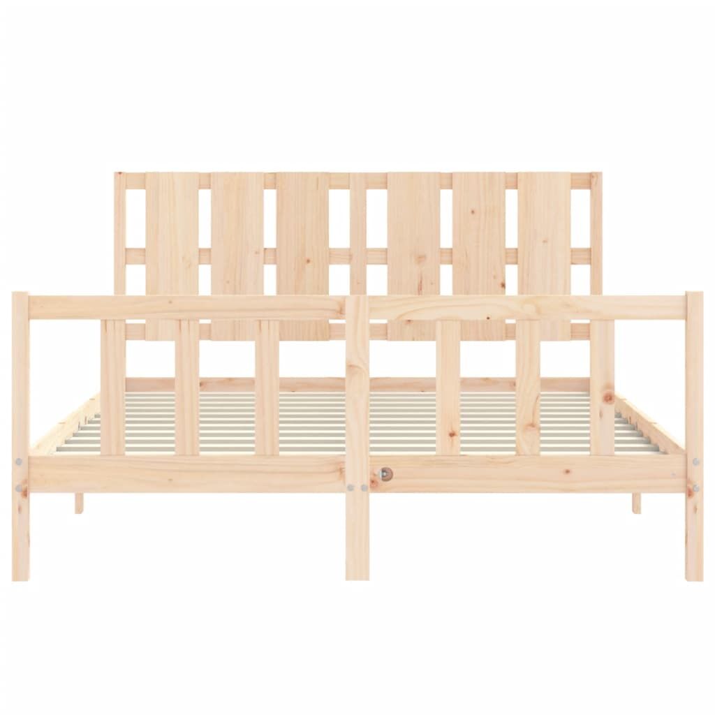 Bed Frame without Mattress 150x200 cm Solid Wood Pine Price