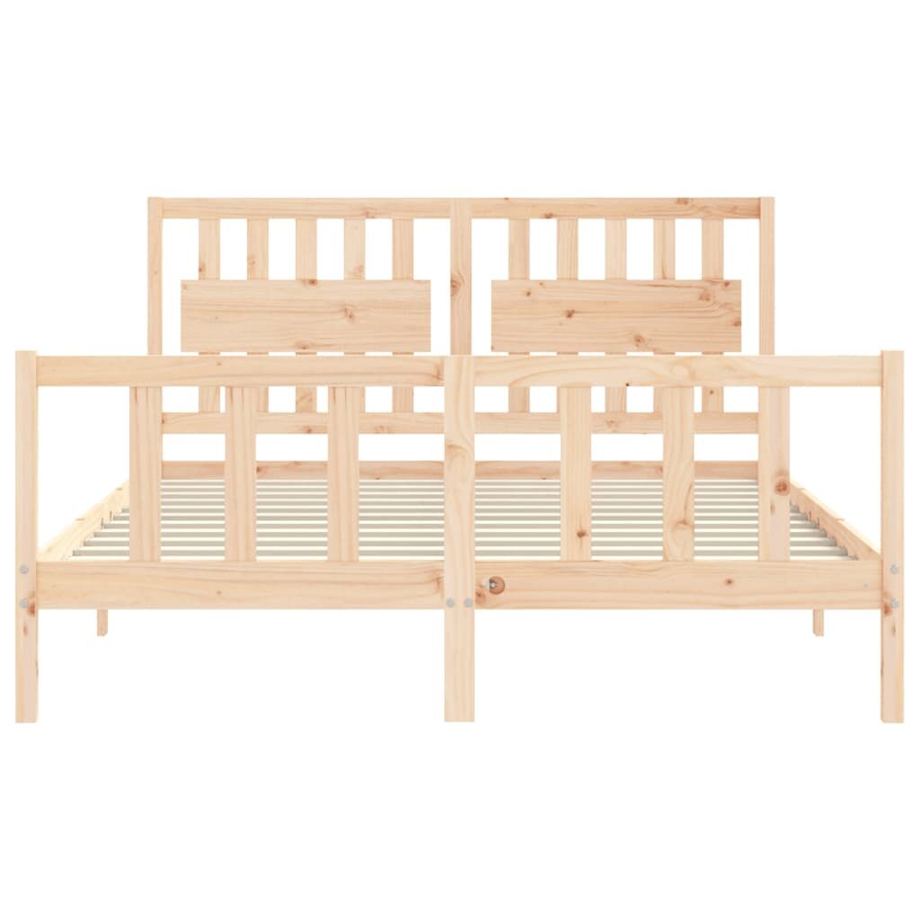 Bed Frame without Mattress 150x200 cm Solid Wood Pine Price