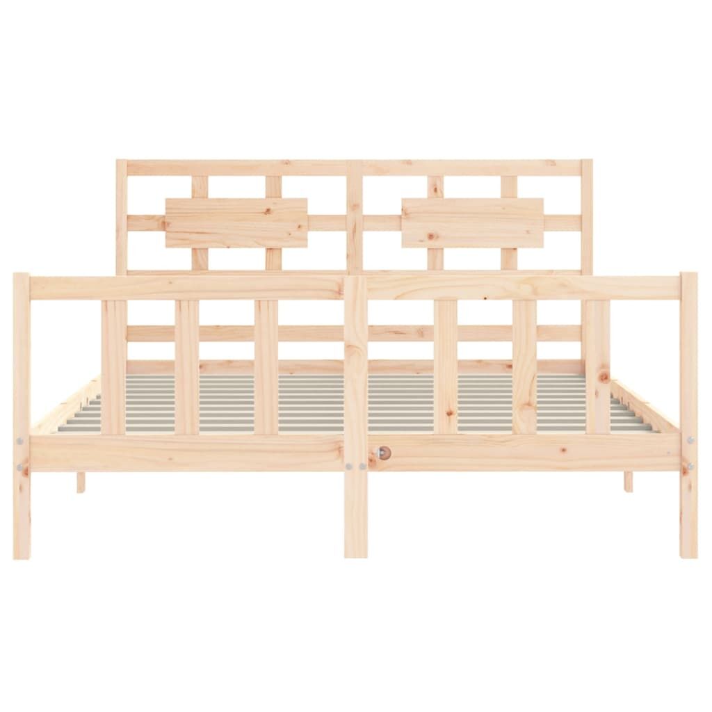 Bed Frame without Mattress 150x200 cm Solid Wood Pine Price