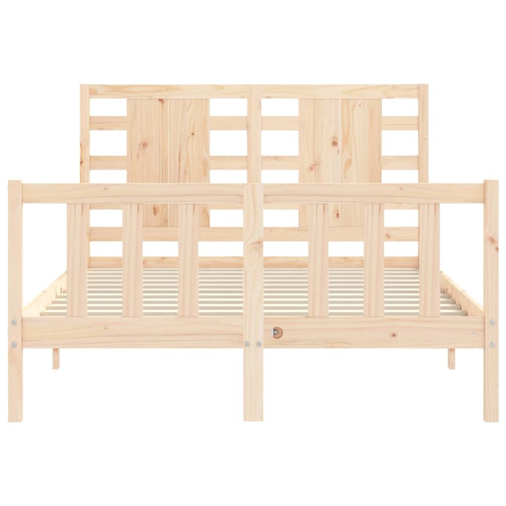 Bed Frame without Mattress 135x190 cm Solid Wood Pine Price