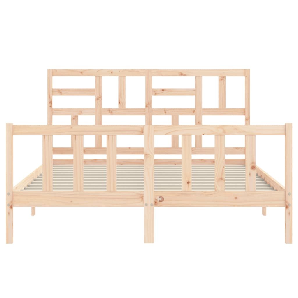 Bed Frame without Mattress 150x200 cm Solid Wood Pine Price