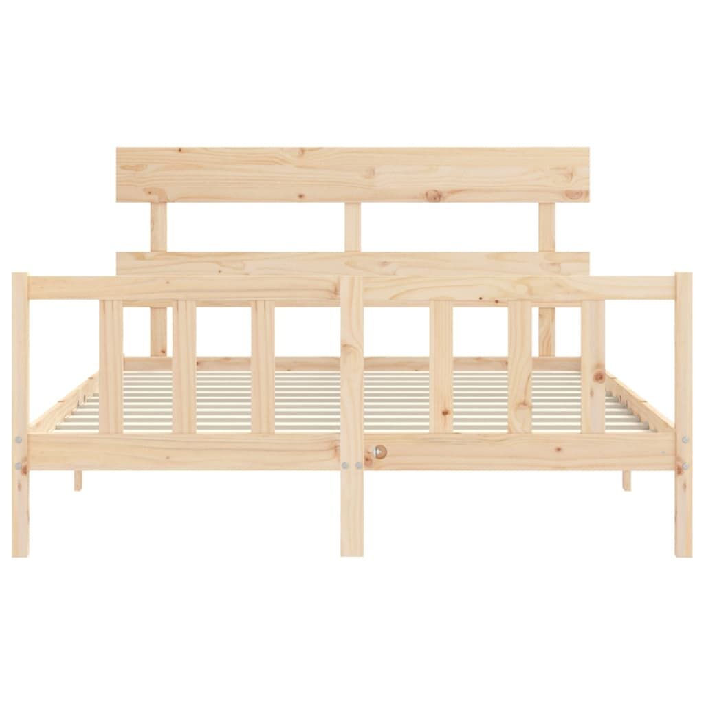 Bed Frame without Mattress 150x200 cm Solid Wood Pine Price