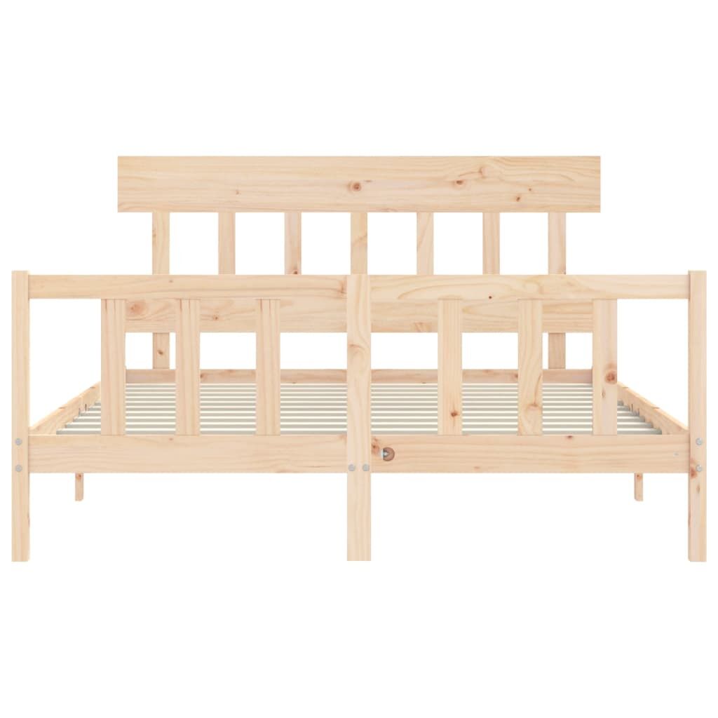 Bed Frame without Mattress 150x200 cm Solid Wood Pine Price