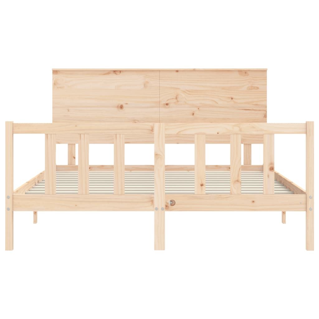 Bed Frame without Mattress 150x200 cm Solid Wood Pine Price