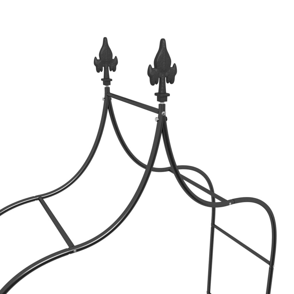 Garden Arches 2 pcs Black 120x38x260 cm Steel Price