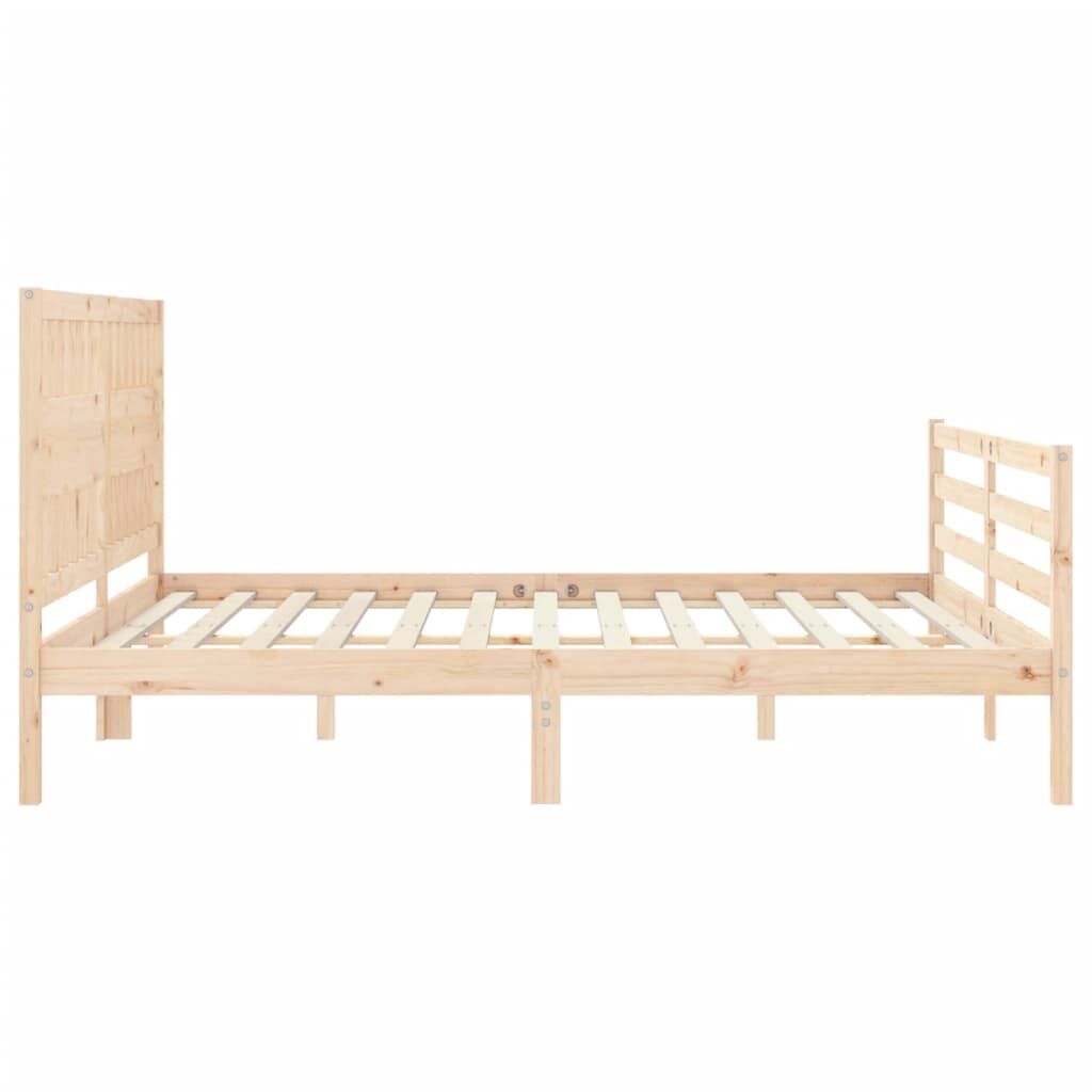 Bed Frame without Mattress 183x203 cm King Solid Wood Price