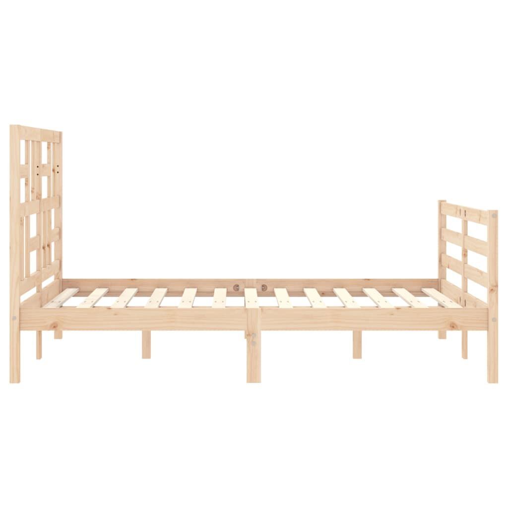 Bed Frame without Mattress 135x190 cm Solid Wood Price