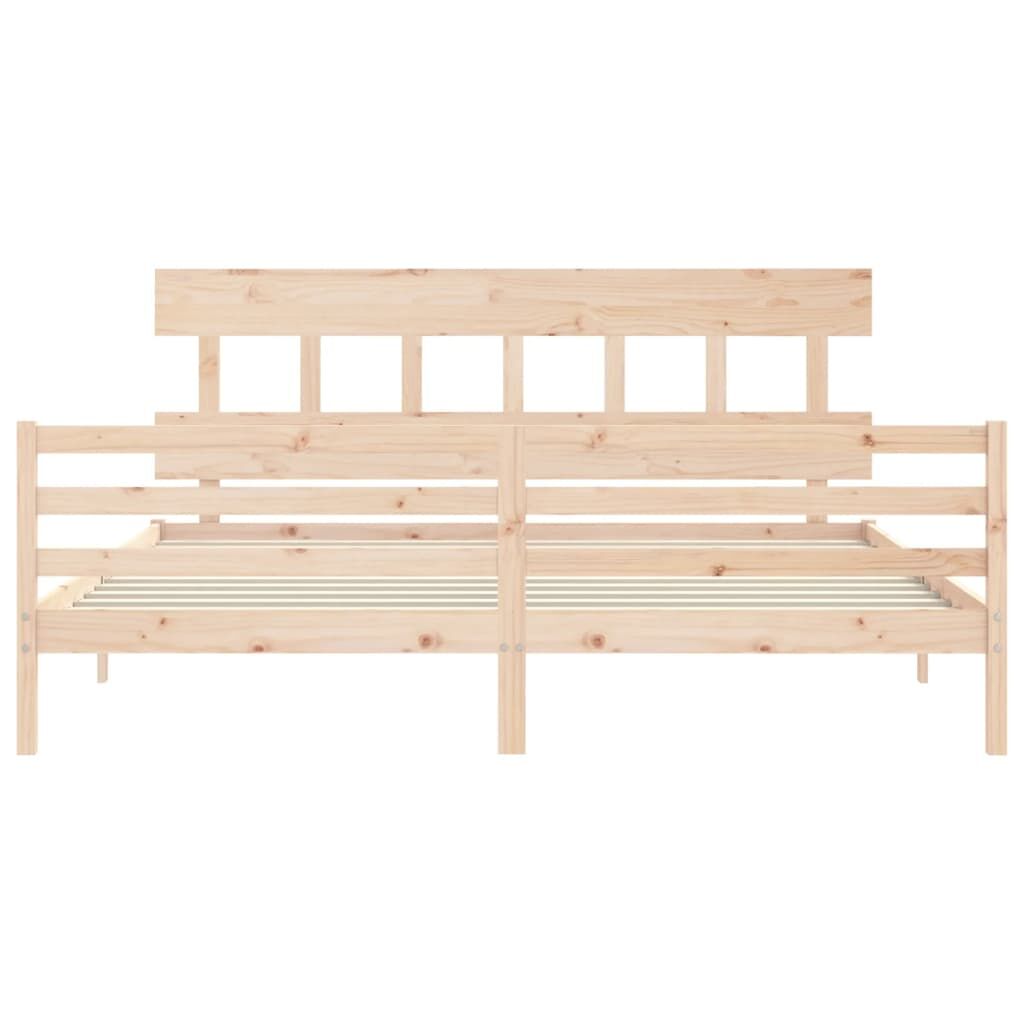 Bed Frame without Mattress 183x203 cm King Solid Wood Price