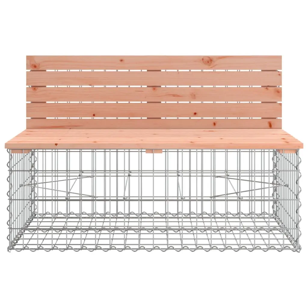 Garden Bench Gabion Design 347x71x65.5 cm Solid Wood Douglas Price