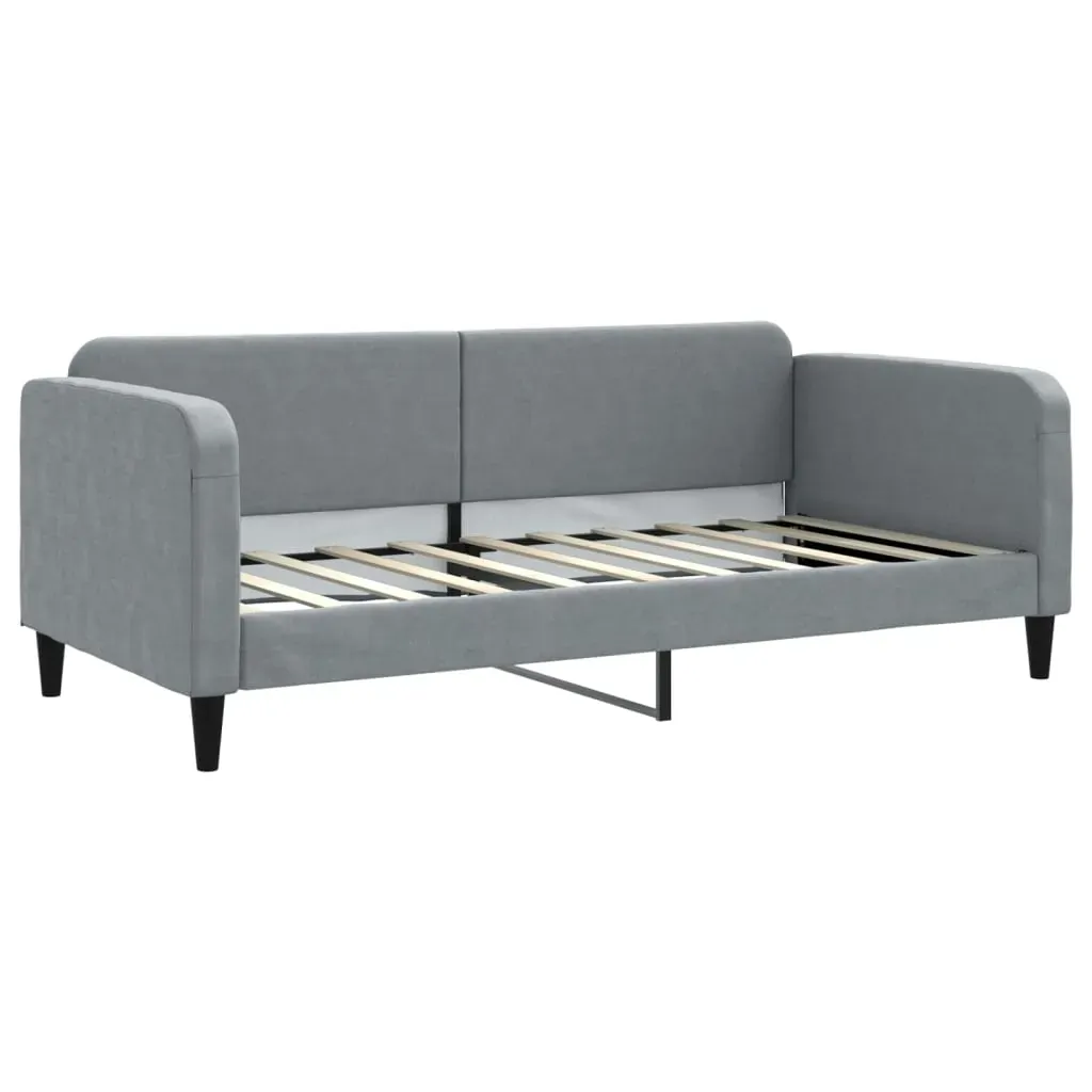Daybed with Trundle without Mattress Light Grey 90x190 cm Price