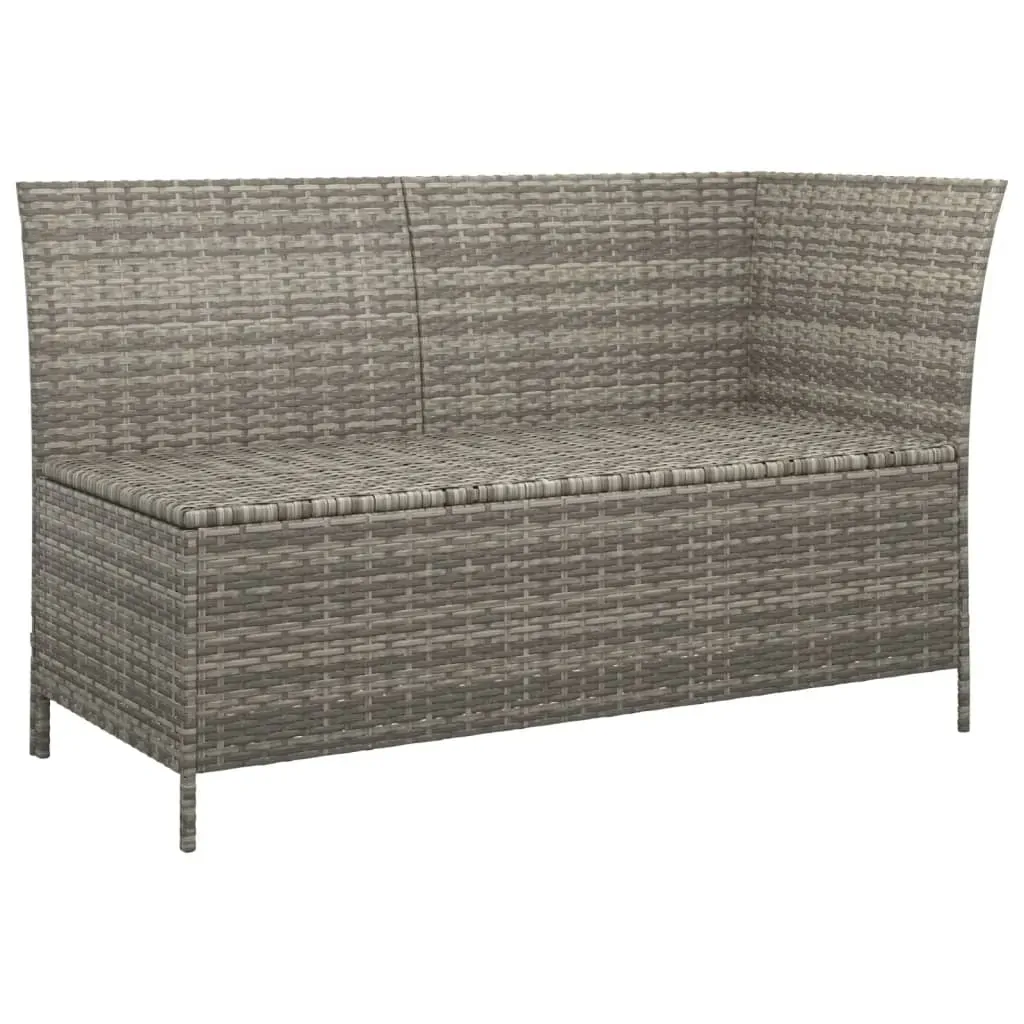 4 Piece Garden Lounge Set with Cushions Grey Poly Rattan Price