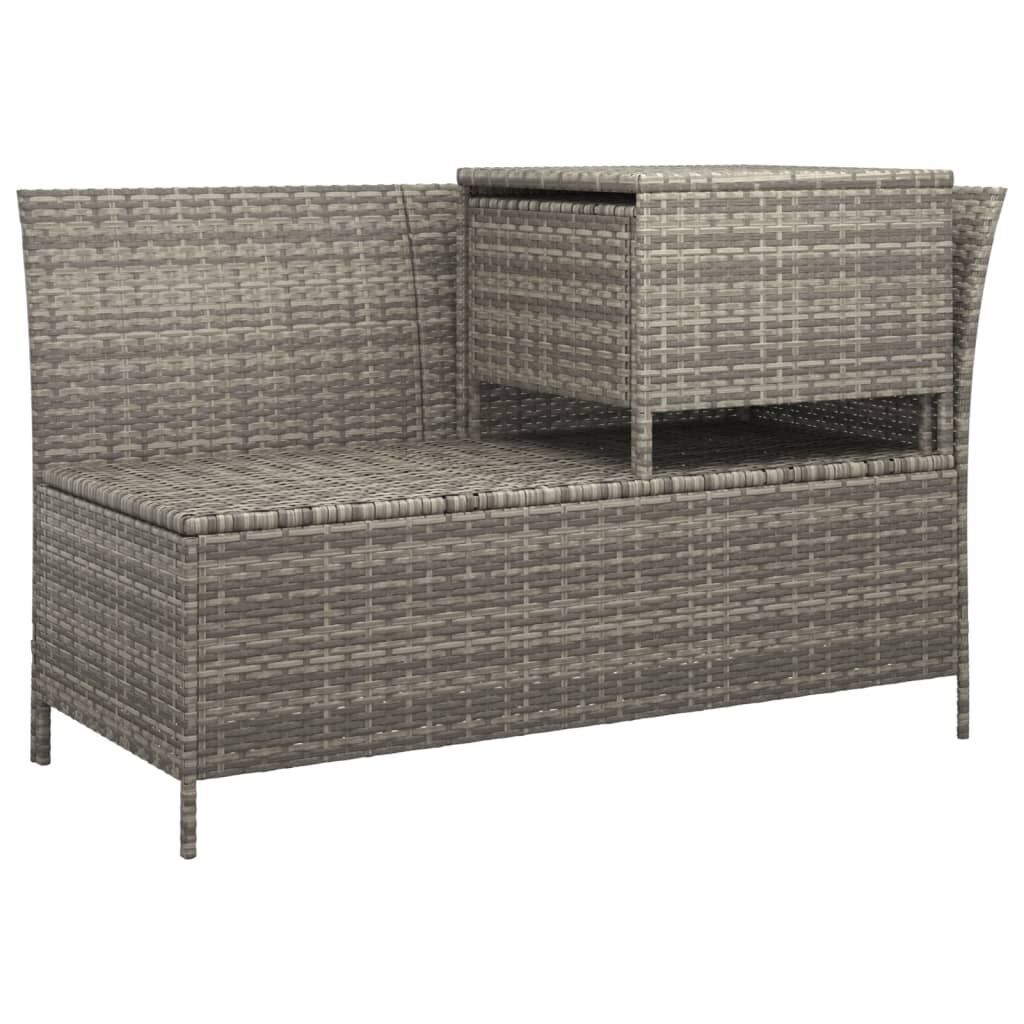 3 Piece Garden Lounge Set with Cushions Grey Poly Rattan Price