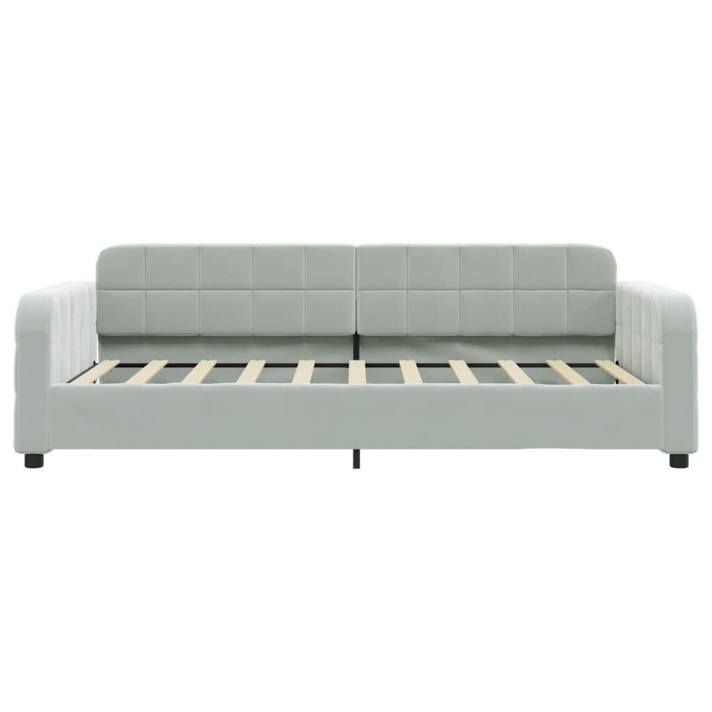 Daybed with Trundle&Drawers without Mattress Light Grey 90x190 cm Price