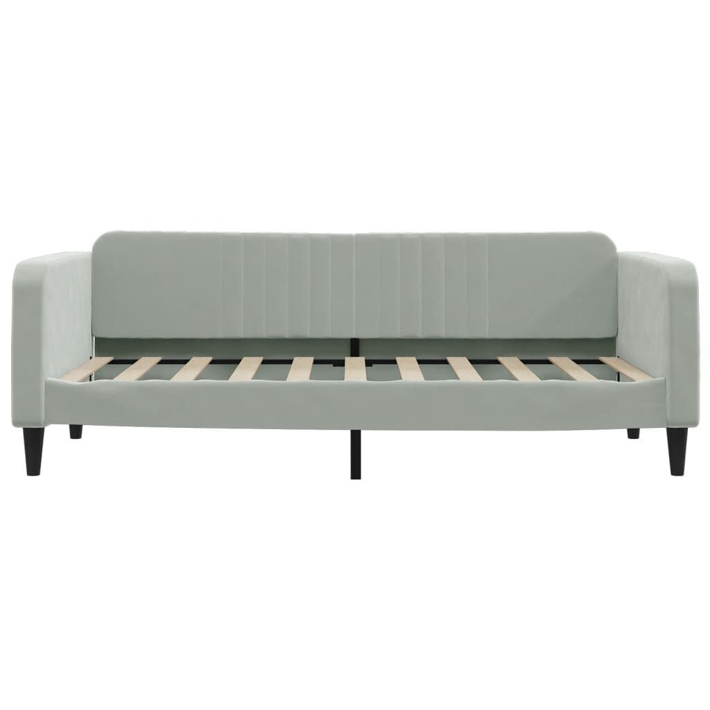 Daybed with Trundle without Mattress Light Grey 90x190 cm Price