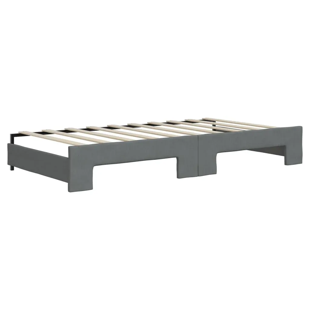 Daybed with Trundle without Mattress Dark Grey 90x190 cm Price